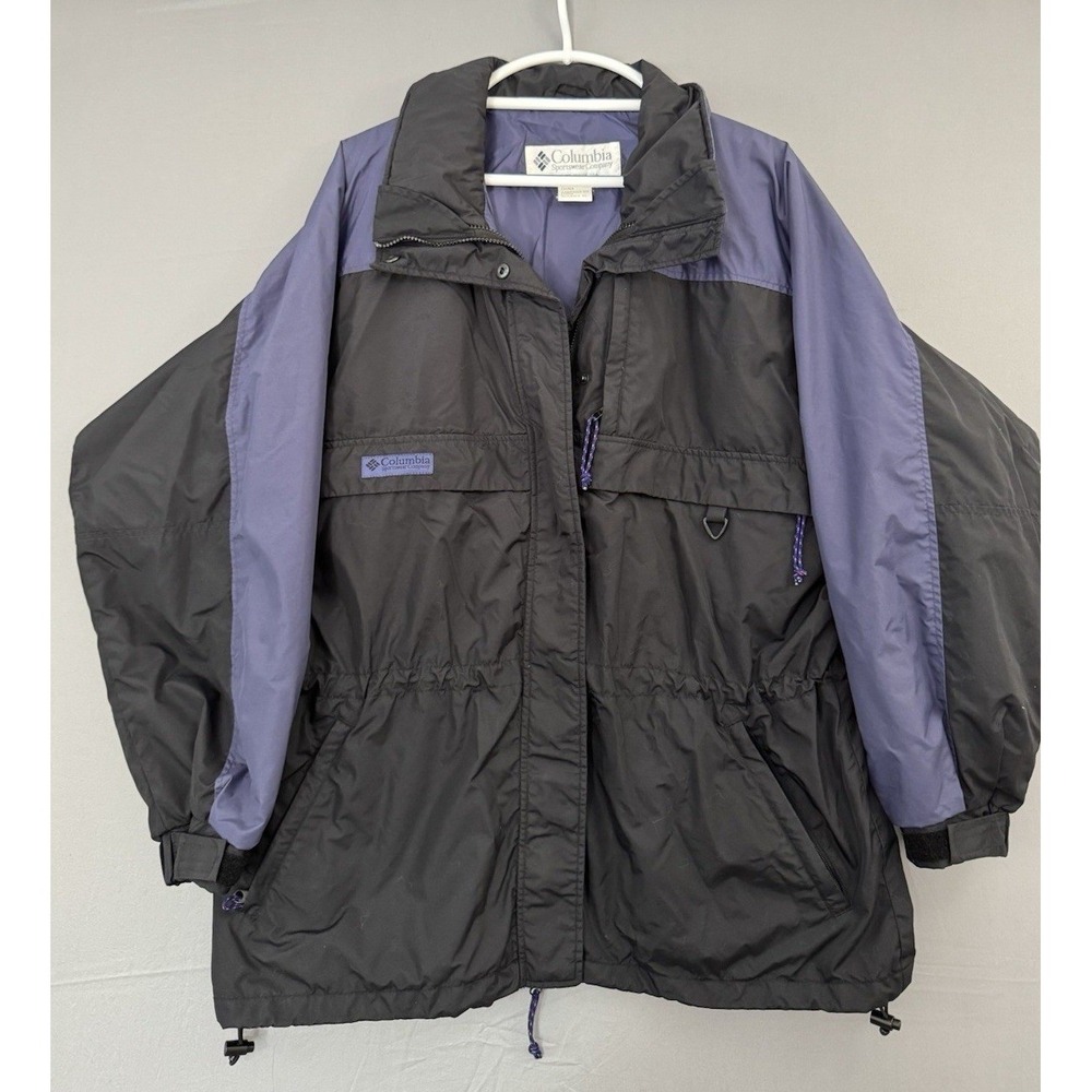 Vintage Columbia Women's Size XL Purple 3 in 1 Windbreaker Coat Jacket Winter